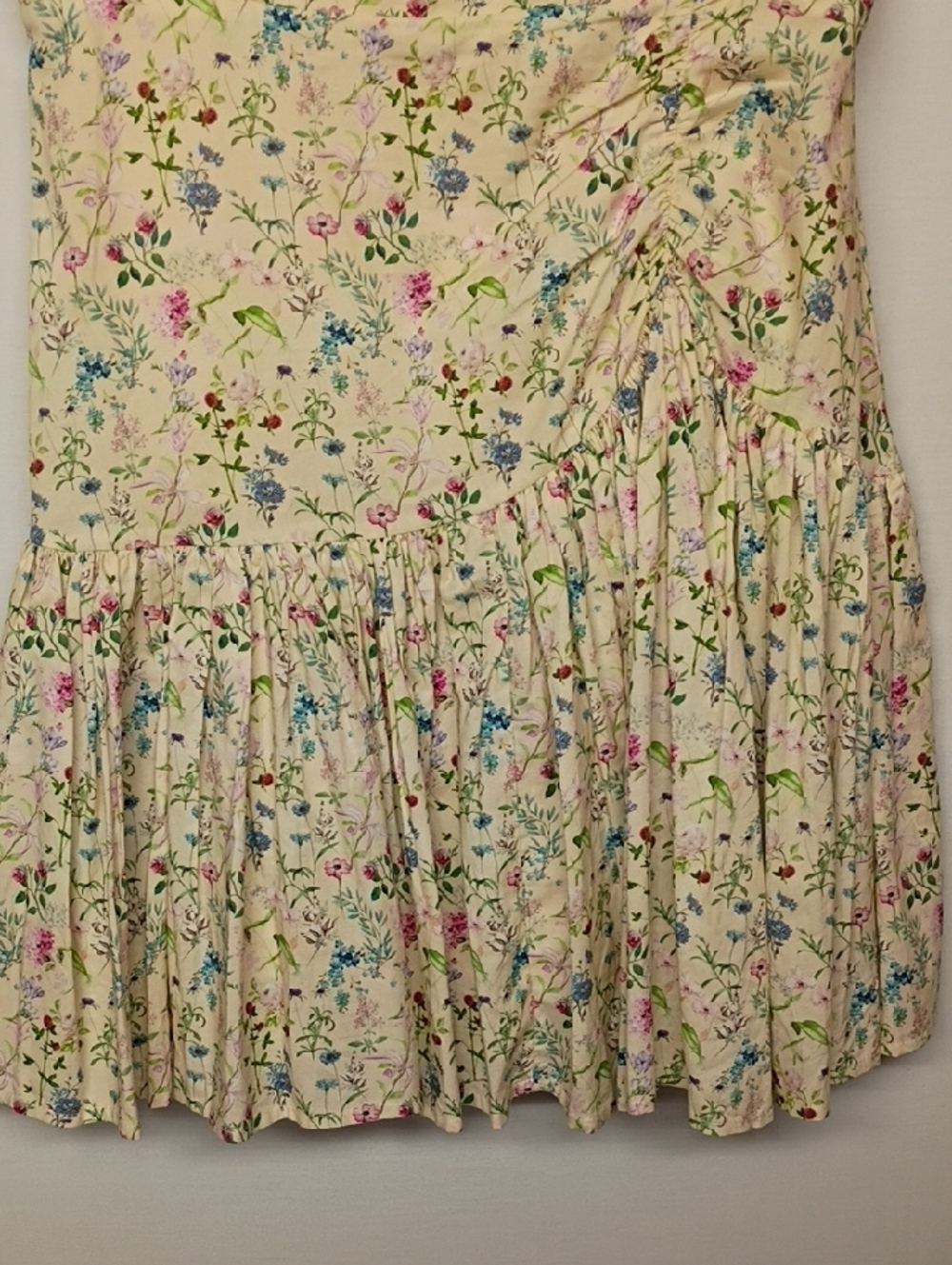 Cream Floral Tie-Shoulder Sundress - Picture 5 of 13